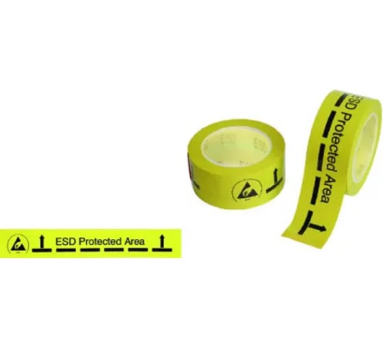 Изображение товара Лента для разметки пола с обозначением зоны EPA и стрелкой Clean Control Tech 50ммх33м (Rs ≤ 10Е8) T170-150 4610391615644