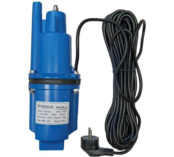 Изображение товара Насос вибрационный Профсан ПСМ ProfSan верхний забор кабель 10 метров VMP60B-10