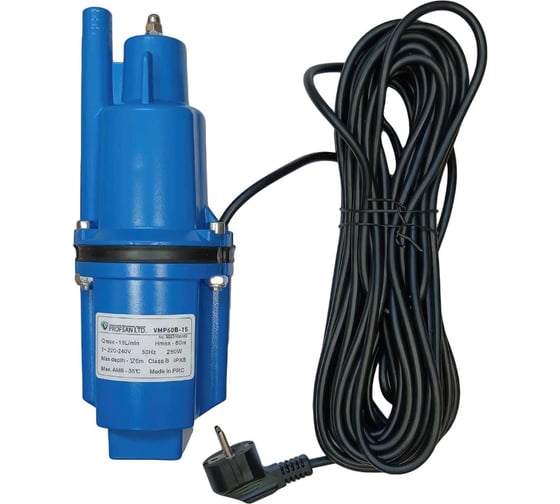 Изображение товара Насос вибрационный Профсан ПСМ ProfSan верхний забор кабель 15 метров VMP60B-15