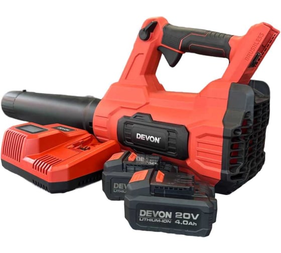 Изображение товара Аккумуляторная ручная воздуходувка DEVON 2 АКБ 4 Ач, З/У, 4707-LI-20-SET