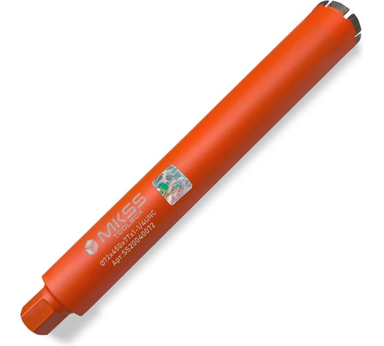 Изображение товара Коронка алмазная по армированному бетону MKSS Toolbox SS2004 ArmBeton 72x450x7Tx1-1/4 UNC MKSS SS20040072