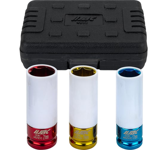 Изображение товара Головки ударные тонкостенные JBC набор 3 предмета, 1/2 (6 граней) JBC-4032(65887)