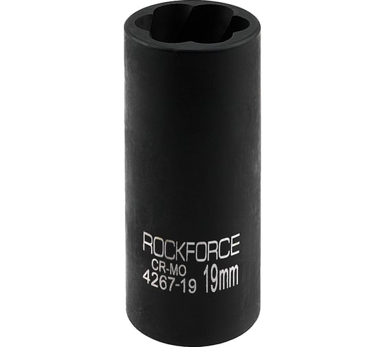 Изображение товара Головка ударная двухсторонняя Rockforce 1/2" экстрактор - шестигранник, 19мм RF-4267-19(65914)