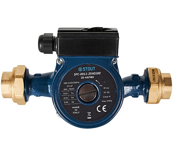 Изображение товара Циркуляционный насос STOUT SPC-0011-2540180 25-40/180 220/240V 50Hz с латун RG0093JHDQRMNN