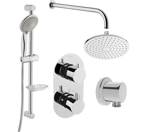 Изображение товара Набор встраиваемой душевой системы Vitra Aquaheat с термостатическим смесителем 458657