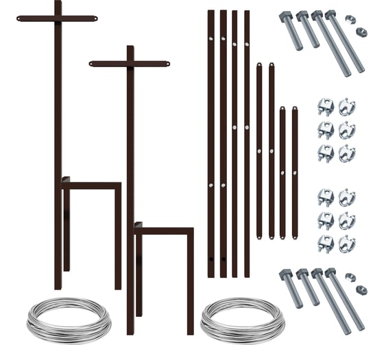 Изображение товара Шпалера садовая для растений Life Metall коричневая 2 штуки LM-S2.01k