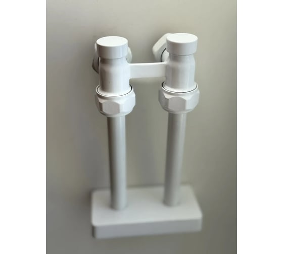 Изображение товара Узел подключения радиатора VIVALDO с евроконусами и трубками с чашкой белой AHRVDRPECWH