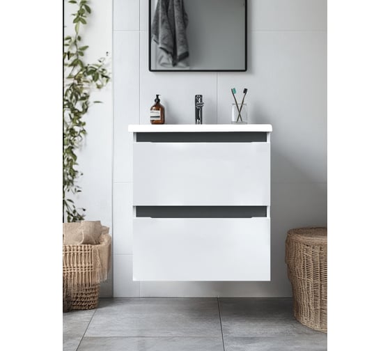 Изображение товара Тумба подвесная Tokito 60 см белая NABEGATAKI, TOK-NAB-TP60