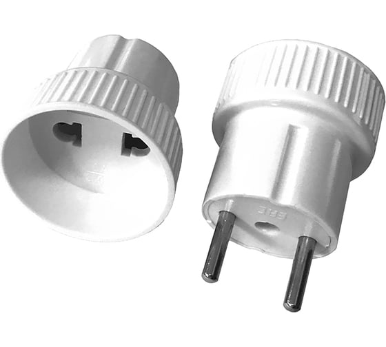 Изображение товара Адаптер переходник duwi без заземления, белый, 6A, 1300Вт, 230В 27403 2