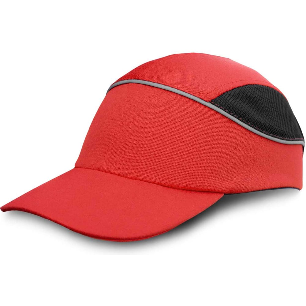 Изображение товара Защитная каскетка ЮНОНА+ РУБЕЖ VENT красная с амортизацией и светоотражающими элементами