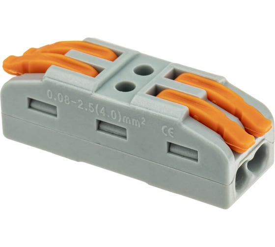 Изображение товара Проходные монтажные клеммы duwi с рычажком СМК-422х2, 2,5мм2, 5 шт. 26741 6