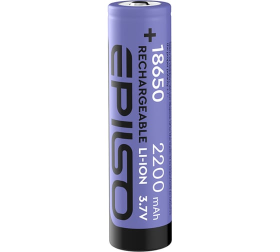 Изображение товара Аккумулятор Epilso 18650 2200mAh 3.7V без защиты EPB-18650-2.2-NP
