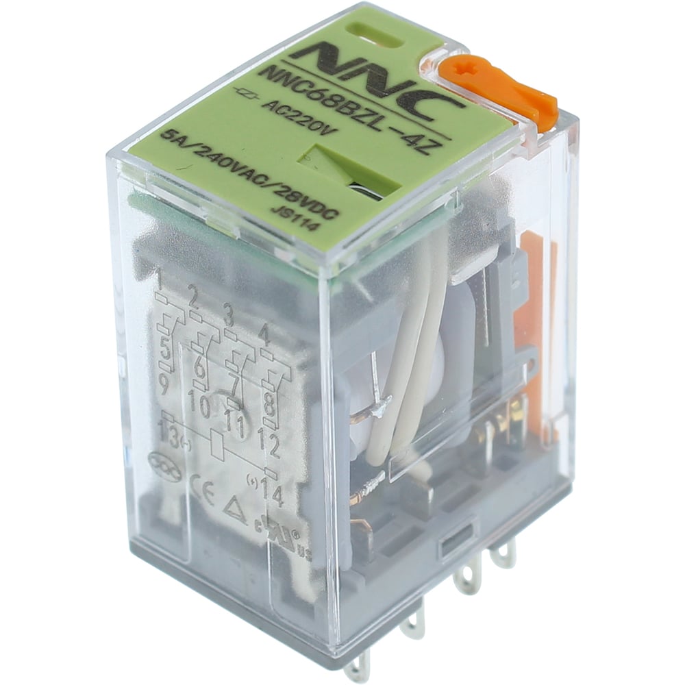 Изображение товара Реле 68BZL-4Z-220VAC NNC 7474 4PDT промежуточное 220V