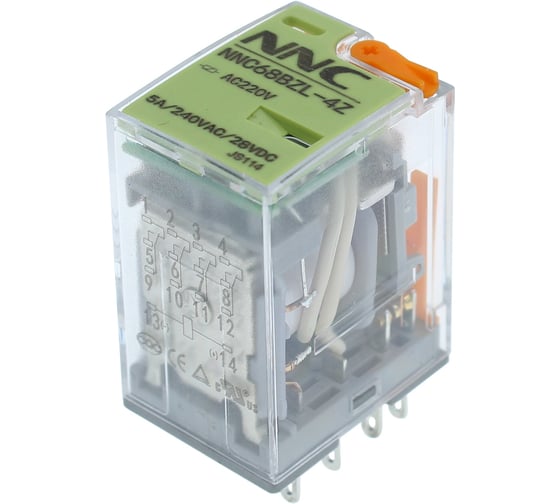 Изображение товара Реле 68BZL-4Z-220VAC, 20 шт NNC 7474