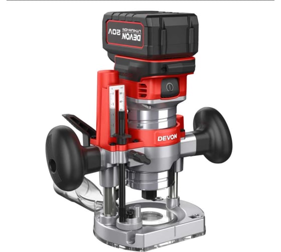 Изображение товара Аккумуляторный кромочный фрезер DEVON с погружной базой без АКБ и З/У 1329-LI-20