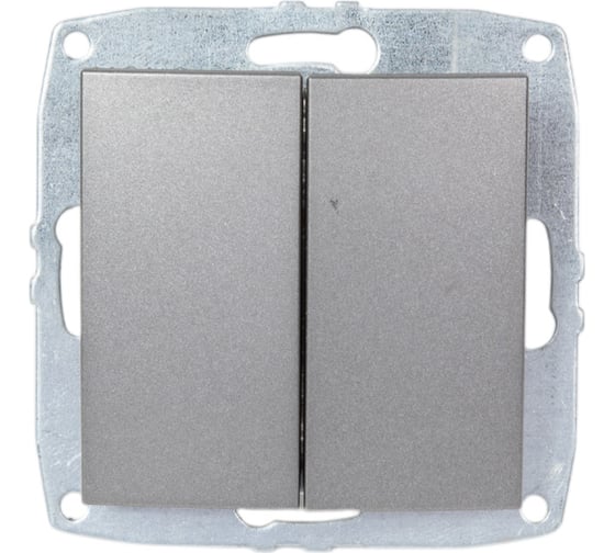 Изображение товара Механизм 2-клавишного выключателя MONO ELECTRIC L/D, антрацит 500-002425-102