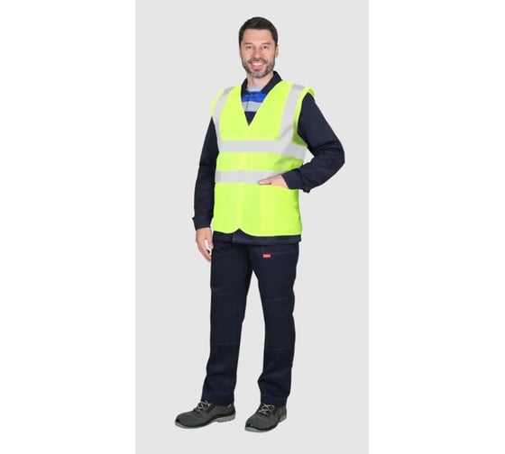 Изображение товара Жилет сигнальный FORT лимонный 4 СОП с карманами р. 52-54 00501461742