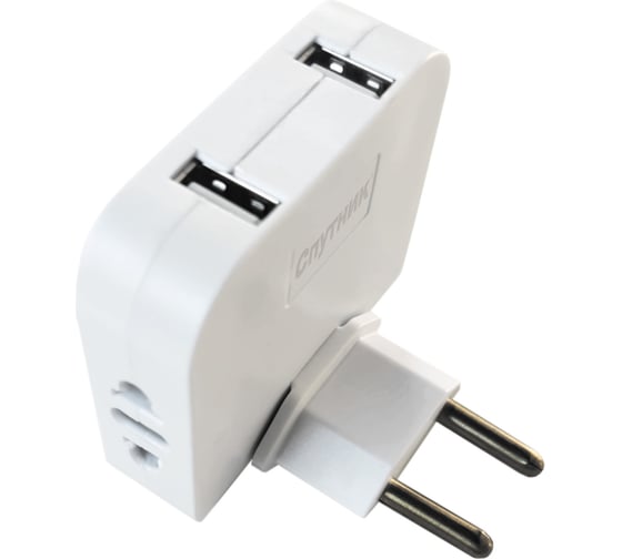 Изображение товара Сетевой разветвитель Спутник 10А 2 гнезда-розетки + 2 USB SRP204USB