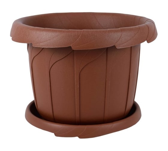 Изображение товара Кашпо Лаура D 360 18л с поддоном, терракот POLYAGRO 8067855