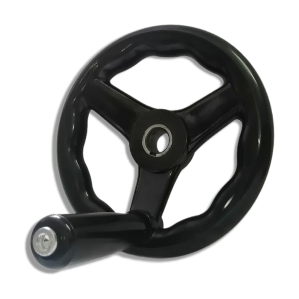 Изображение товара Бакелитовый маховик UnitMC 160х16 с ручкой 100301.4 для управления механизмами