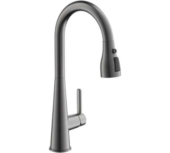 Изображение товара Смеситель для кухни BELZ выдвижной излив, нержавеющая сталь, оружейная сталь B74816- B74816-3