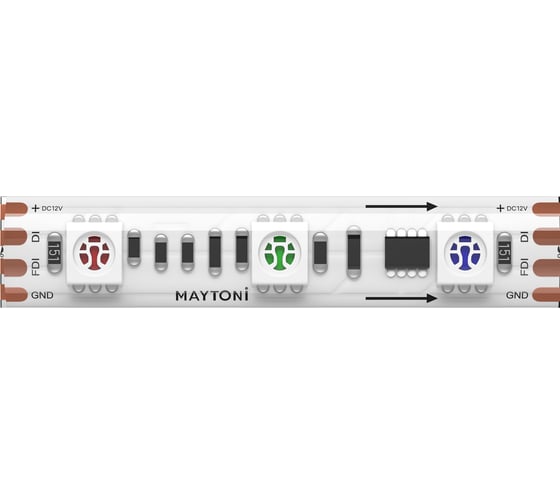 Изображение товара Светодиодная лента Maytoni 12В 5050 14,4Вт/м RGB 5м IP 65 201243