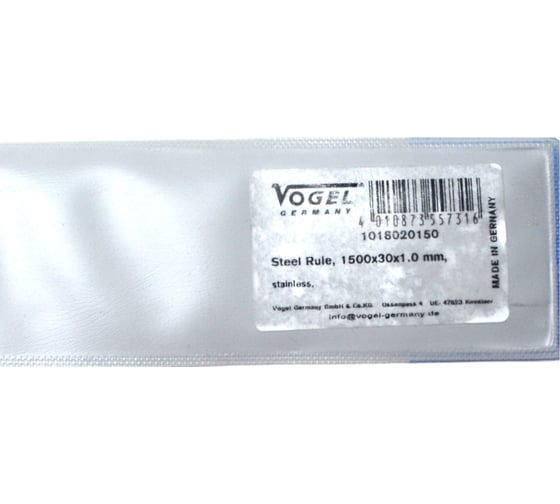 Изображение товара Линейка нержавеющая Vogel 1500x30x1.0, 1/2мм/1мм || EG 1018020150