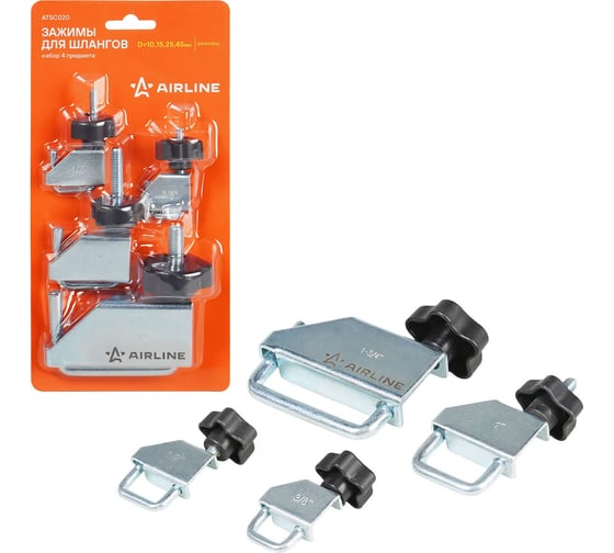 Изображение товара Зажимы для шлангов Airline 4 предмета D=10,15,25,45мм ATSC020