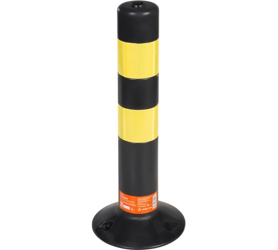 Изображение товара Столбик парковочный AIRLINE 480мм, 2 световозвр.полосы, анкерн.креп., пластик, черный ADPP002