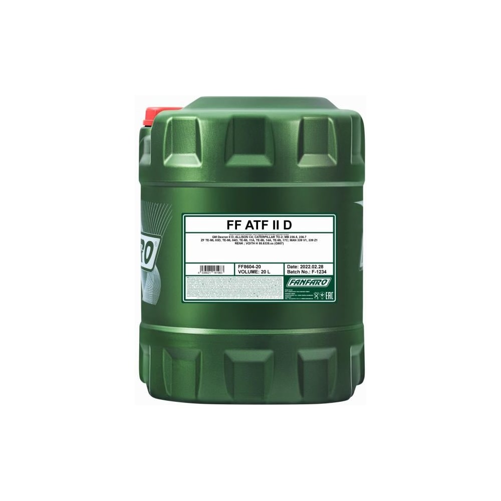 Изображение товара Минеральное трансмиссионное масло FANFARO ATF II D 20 л для АКПП