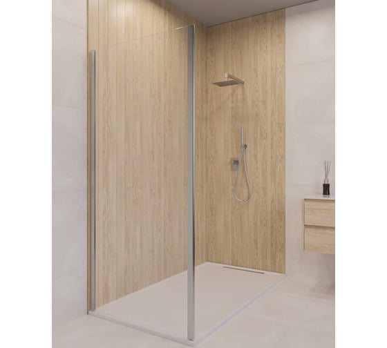 Изображение товара Боковая панель 100*190 Z-050-5 Хром/Прозрачное/6 мм RGW 352205500-11