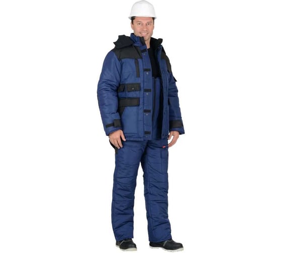 Изображение товара Костюм СИРИУС БЕРКУТ-ЛЮКС-Р зимний: куртка, полукомбинезон, синий с чёрным р 88-92/170-176 53313-р