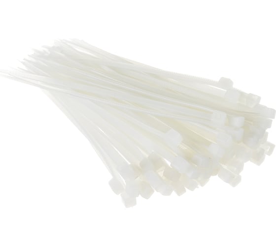 Изображение товара Нейлоновая хомут-стяжка Gigant 2,5х100 белый, 100 шт G/1/12