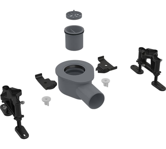 Изображение товара Низкий сифон Alcadrain APZ-S9 DN50 и комплект регулируемых ног 00039394