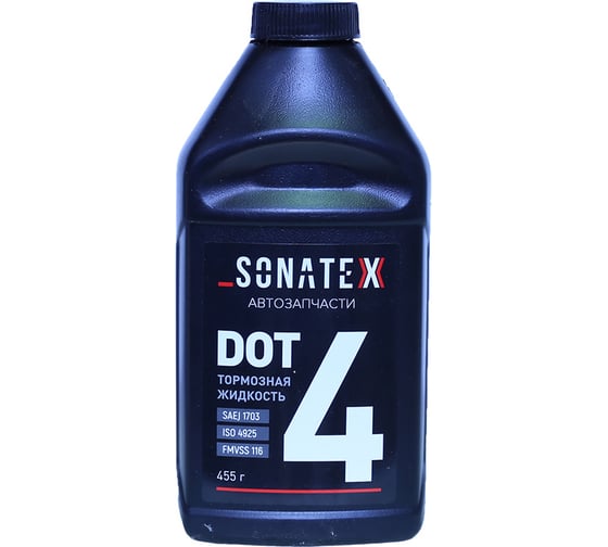 Изображение товара Тормозная жидкость Sonatex DOT4, 0.455 г 102643