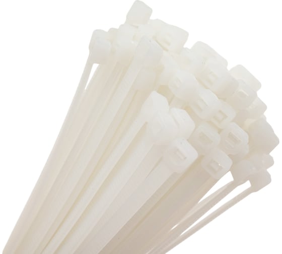 Изображение товара Нейлоновая хомут-стяжка Gigant 3,6х200 белый, 100 шт G/1/16