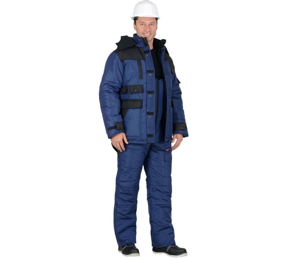 Изображение товара Костюм СИРИУС БЕРКУТ-ЛЮКС-Р зимний: куртка, полукомбинезон, синий с чёрным, р 96-100/182-188 53310-р