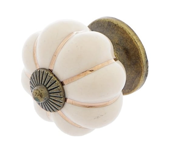 Изображение товара Ручка-кнопка ТУНДРА Ceramics 001, керамическая, бежевая 4320358