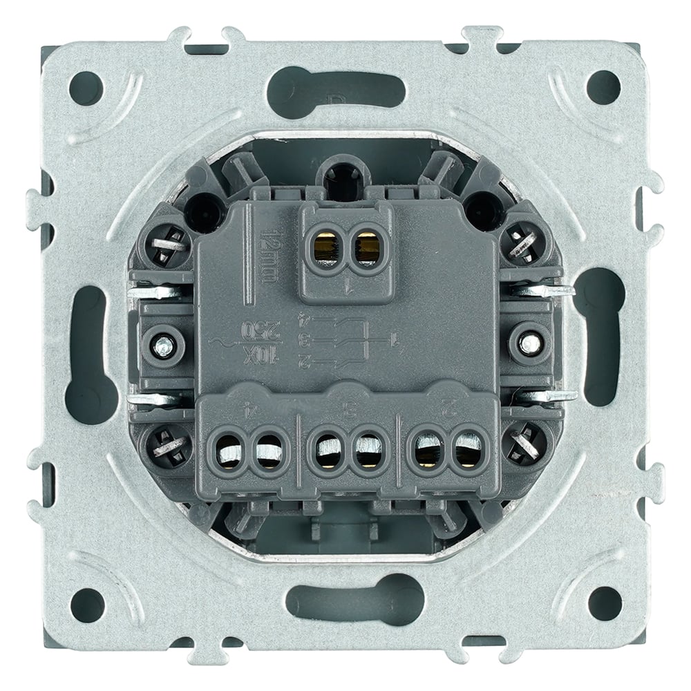 Изображение товара Выключатель 3-клавишный STEKKER Эмили 250В 10А антрацит