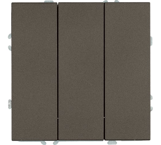 Изображение товара Выключатель 3-клавишный STEKKER (механизм),, 250В, 10А, серия Эмили, RSW10-5108-09, антрацит, soft touch, 49922