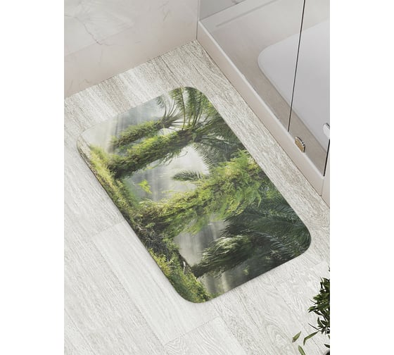 Изображение товара Коврик противоскользящий JoyArty "Джунгли под лучами солнца" для ванной, сауны, бассейна, bath_31299