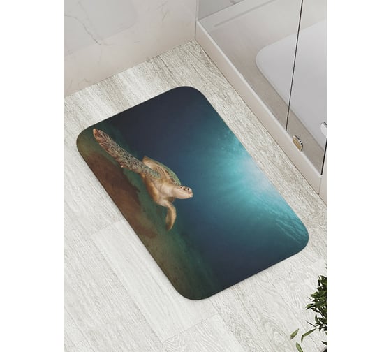Изображение товара Коврик противоскользящий JoyArty "Черепаха под водой" для ванной, сауны, бассейна, bath_35221