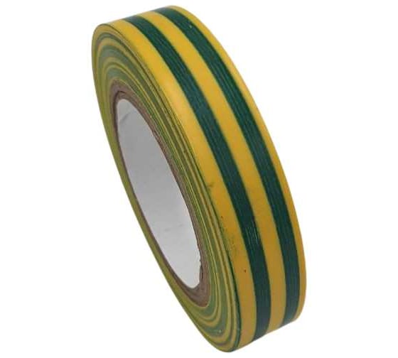Изображение товара Изолента ООО ОПТИКОМ ЭЛЕКТРИК ПВХ 0.13x15x20 зеленая/желтая 180.17-10