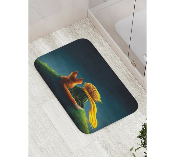 Изображение товара Коврик противоскользящий JoyArty "Мальчик с лисенком" для ванной, сауны, бассейна, bath_27987