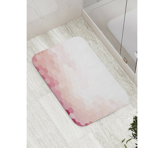 Изображение товара Коврик противоскользящий JoyArty "Градиентные соты" для ванной, сауны, бассейна, bath_35526