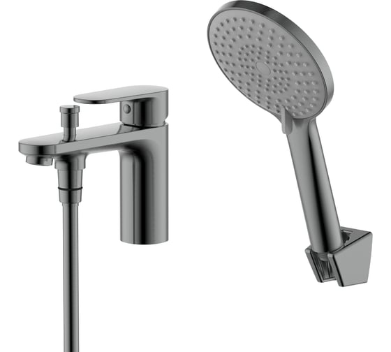 Изображение товара Смеситель врезной на борт ванны AQUATEK AQ1844BGM НИКА на 1 отв., оружейная сталь 00000143131