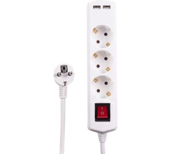 Изображение товара Удлинитель ЕТР с USB, 5 ма 77008