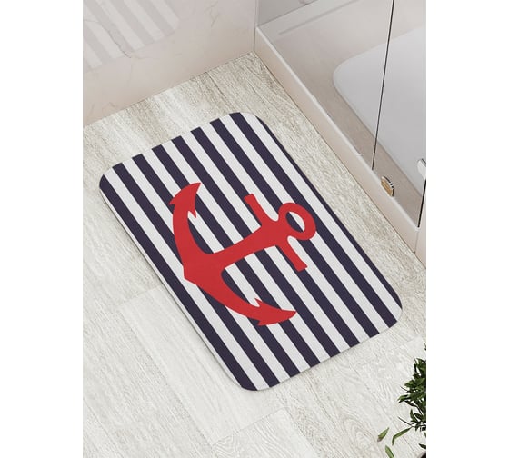 Изображение товара Коврик противоскользящий JoyArty "Якорь моряка" для ванной, сауны, бассейна, bath_5336