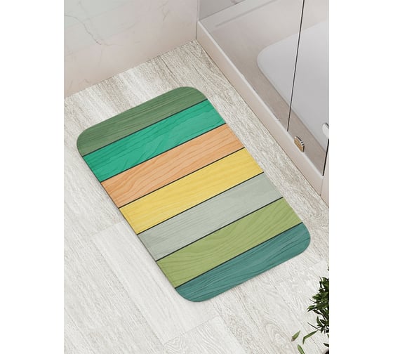 Изображение товара Коврик противоскользящий JoyArty "Цветная преграда" для ванной, сауны, бассейна, bath_29379