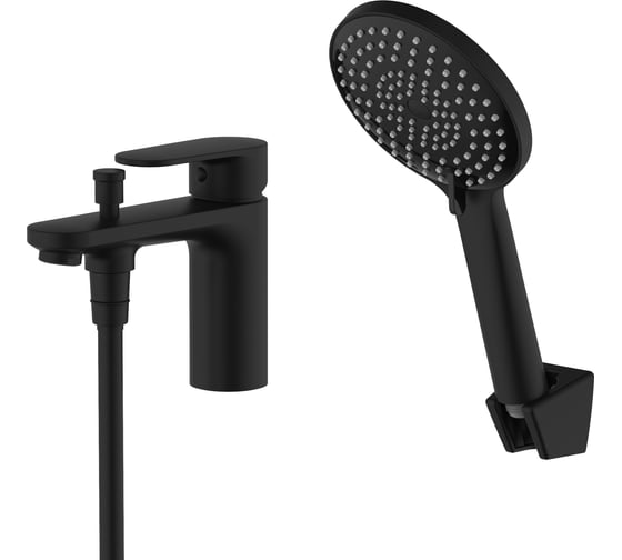 Изображение товара Смеситель врезной на борт ванны AQUATEK AQ1844MB НИКА на 1 отв., матовый черный 00000143129